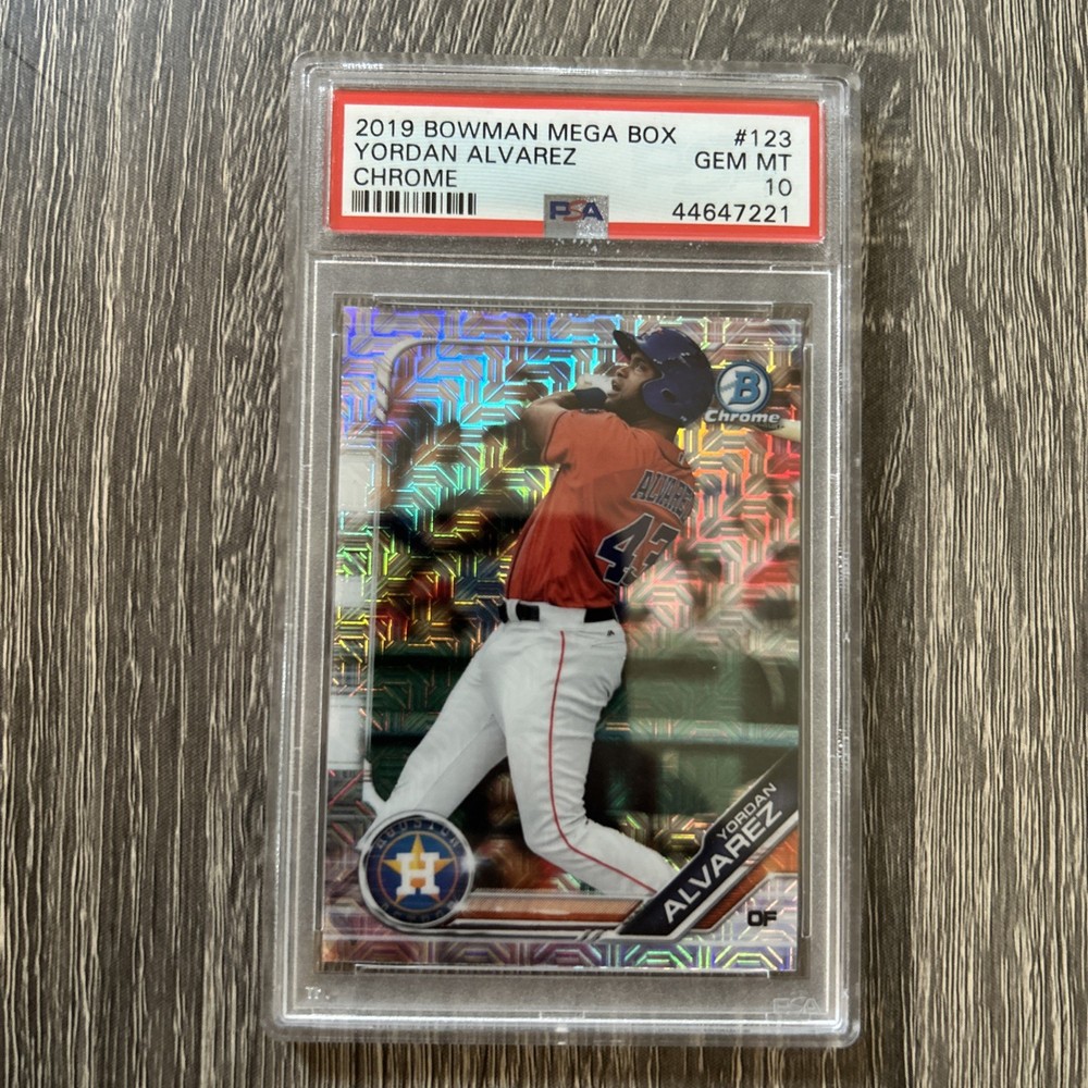 2019 Bowman Chrome Yordan Alvarez Mega Box Mojo Refractor #BCP-123 PSA 10 GEM MT