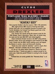 1992-93 Fleer – Pro Vision Clyde Drexler #250 Trail Blazers HOF VG+