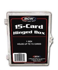 Lot / 20 BCW 15 Count Hinged Plastic Trading Card Boxes