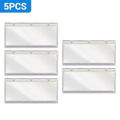 5PACK 175PT Horizontal Booklet Magnetic Card Holder for 2 Trading Cards Display