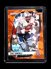 2024 Panini Prizm Earl Campbell Orange Cracked Ice Houston Oilers #297