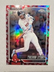 2026 Topps Chrome – Trevor Story #65 Baseball Seams Refractor Red Sox