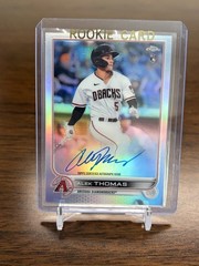 2022 Topps Chrome – Rookie Autographs Alek Thomas #RA-AT Refractor /499 (AU, RC)