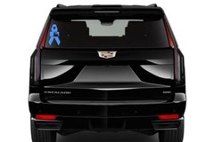 Blue Baseball Cancer Awareness Ribbon Car Truck Window Decal