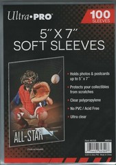 (100-Pack) Ultra Pro 5″ x 7″ Soft Sleeves For Oversized Cards Photos Postcards