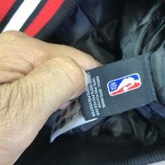 Chicago Bulls Jacket Mens Medium Gray Red NBA Basketball Varsity Chenille Patch