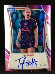 Taylor Huff 2025 Parkside NWSL Pacific SIGNATURES PURPLE /50 #PS-TH RC Auto B