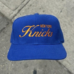 New York Knicks Blue/Orange Embroidered Basketball Cap Hat Team Logo Style