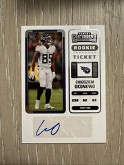 Chigoziem Okonkwo 2022 Panini Contenders Rookie Ticket Auto RC #217 Titans Star