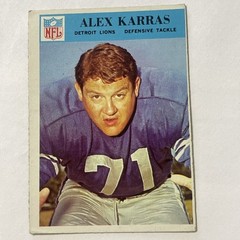 11989* 1966 Philadelphia # 69 Alex Karras Detroit Lions Vg