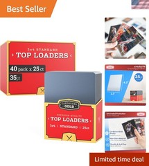 35pt Rigid Card Sleeves – 1000 Count Clear Top Loaders, Penny Sleeve Compatible