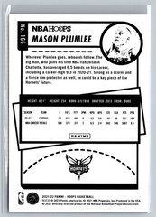 2021-22 Hoops Winter #165 Mason Plumlee Charlotte Hornets