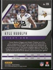 2019 Panini America, Inc. PRIZM FOOTBALL KYLE RUDOLPH #126 MINNESOTA VIKINGS