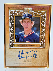2025 Topps Gilded Alan Trammell Gold Framed HOF Auto On Card 89/99 Tigers