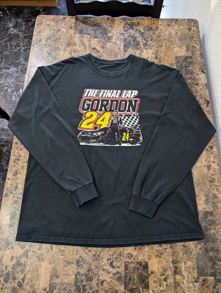 Jeff Gordon #24 The Final Lap Long Sleeve T-shirt Collectible NASCAR Shirt