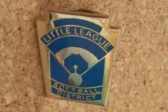 Little League Softball District lapel pin baseball