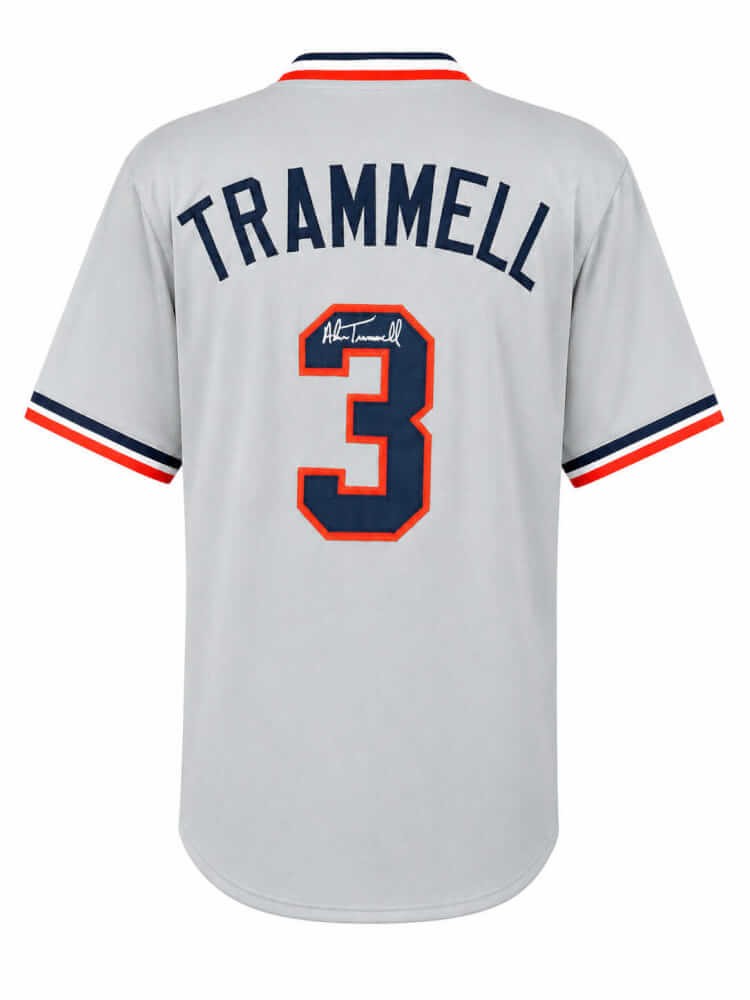 Alan Trammell (TIGERS) Signed Grey Custom Baseball Jersey – (SCHWARTZ COA)