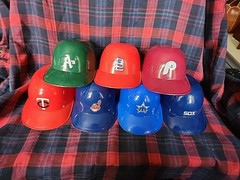 Lot Of 7 MLB Baseball Ice Cream SUNDAE HELMETS Snack Bowl Cup