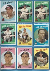 1959 Topps Baseball Common Players- Fill your set -Ex To Exmt – No Creases