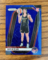Panini 2024 Prizm Blue Velocity WNBA Caitlin Clark Indiana Fever #145 Rookie