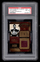 JIM THORPE 2004 DONRUSS GAME USED WORN PATCH /150 PSA 8 CLASSICS MATERIALS HOF .