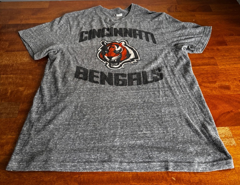 Cincinnati Bengal’s t shirt nfl heathered gray mens size xl