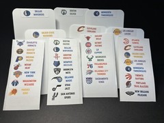 30 Customized NBA Logo Team Labels For BCW Sports Card Dividers LABELS ONLY