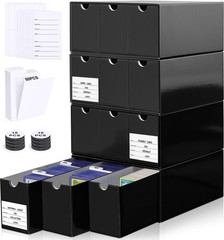 Trading Card Storage Box 12 Drawers Cardboard Organizer with Dividers for loader