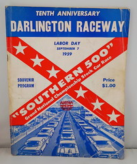 September 7th 1959 Nascar Southern 500 Darlington Raceway Souvenir Program