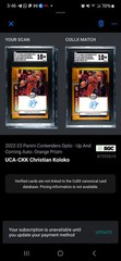22-23 Panini Contenders Optic – Up and Coming Autographs Orange Prizm 6/25 POP 1