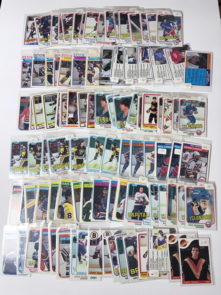 1980’s Topps & O-Pee-Chee Hockey 90+ Card Lot In Protective Sleeve Great Variety