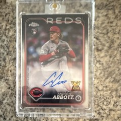 2024 Topps Chrome Update Andrew Abbott RC Autograph #AC-AA Cincinnati Reds