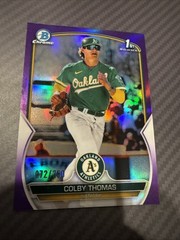 2023 Bowman – Chrome Prospects Colby Thomas #BCP-32 Purple Refractor /250 (RC)