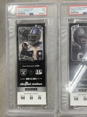 2021 Las Vegas Raiders Ticket Stub Lot Of 4 PSA 7 8 9 George Blanda Art Shell CE