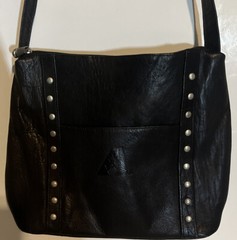 Pangea Brands Black Leather Women’s Top Zip Handbag MLB Arizona Diamondbacks