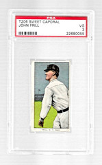 1909 T206 SWEET CAPORAL 350/460/25 TOBACCO BASEBALL CARD JOHN FRILL PSA 3 YANKEE