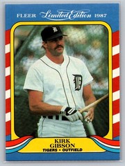Kirk Gibson 1987 Fleer Limited Edition #17 Detroit Tigers – Free Shipping
