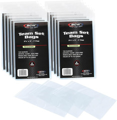 BCW Resealable Team Set Bags – 1000 Count | Holds 35 Loose Cards or 5 Standard 3