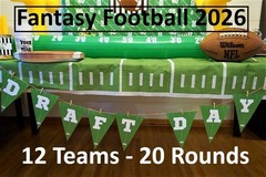 Fantasy Football Draft Board Kit PLAYER PHOTO 2026 4″x1″ Top Rookies Live Party