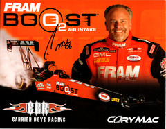 2006 NHRA Cory Mac McClenathan Hand Signed 8.5×11 Cardstock Fram Boost 2 Air Int