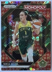 Nika Muhl RC Rookie Free Parking Prizm #WNBA26 2024 Panini WNBA Monopoly Prizm