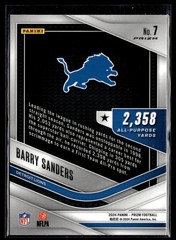 2024 Panini Prizm #7 Barry Sanders All Purpose Silver Prizm