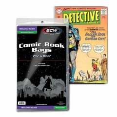 100 – BCW Resealable Silver | Regular 2-Mil Comic Book Bags 7-1/8″ x 10-1/2″