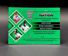 Leaf 2025 Baseball Nation Around the Horn AH-4 1/1 Rose Sandberg Murray Auto
