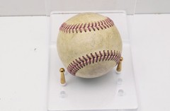 Game Used Signed Baseball w/ Inscription #27 “To Steve” Unknown Player No Stand