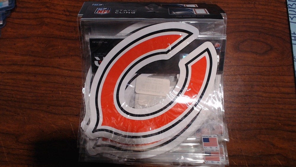 LOT OF 12 Chicago Bears Die Cut Static Cling Decal Sticker Reusable 4×6 Inches