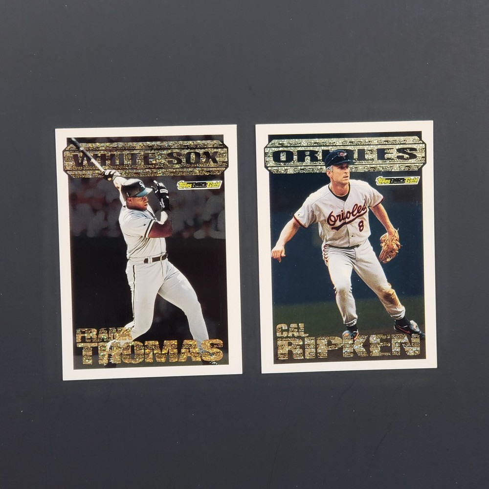 1994 Topps Black Gold #21 Frank Thomas and #18 Cal Ripken Jr.