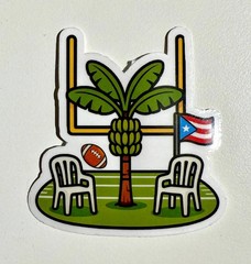 Puerto Rico BENITO BOWL Football Vinyl Sticker.Bad Bunny.2.5 Inches.