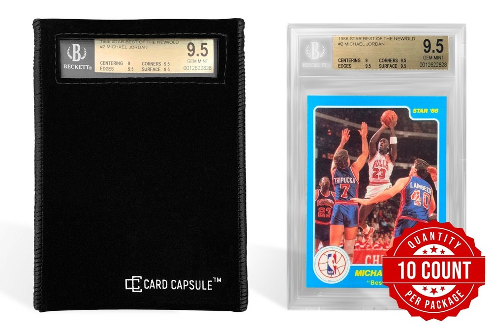 Card Capsule 10 Count Soft Protective Sleeves Exact Fit for BGS Graded Cards