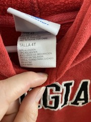OuterStuff Georgia Bulldogs Red Sweatshirt Unisex Children 4T